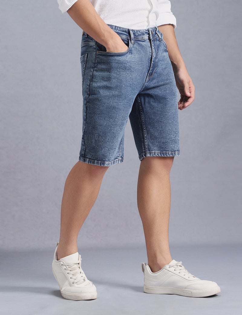 inkd شورتات جينز للرجال - متوسطة الارتفاع | قطن غني | التركيب المنتظم - Image 4